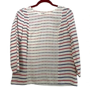 Madewell Striped Top Red White Blue Patriotic American